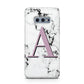 Personalised Purple Single Initial Marble Samsung Galaxy S10E Case