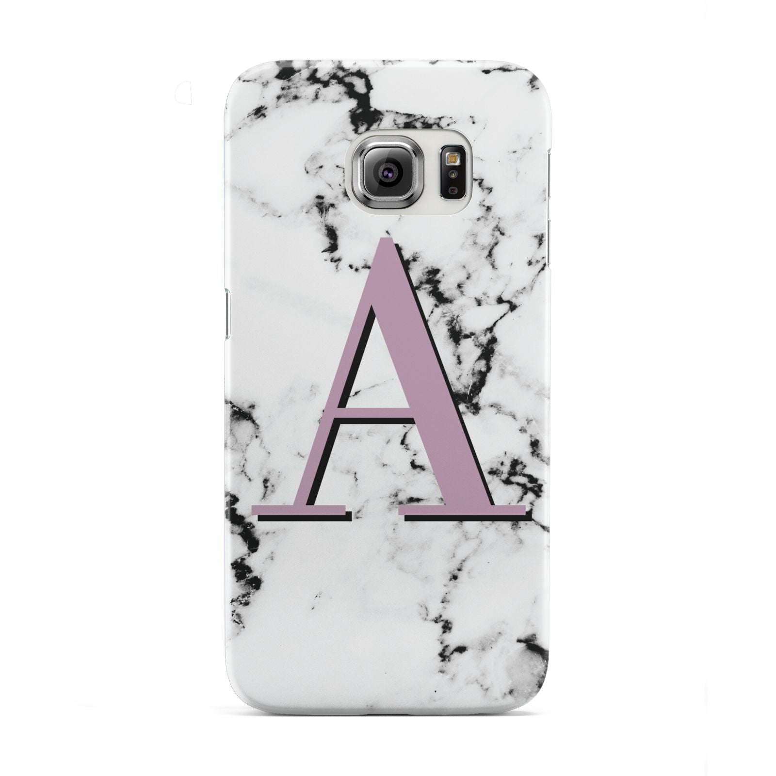 Personalised Purple Single Initial Marble Samsung Galaxy S6 Edge Case