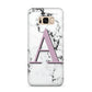 Personalised Purple Single Initial Marble Samsung Galaxy S8 Plus Case