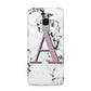 Personalised Purple Single Initial Marble Samsung Galaxy S9 Case