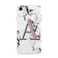 Personalised Purple Single Initial Marble iPhone 8 3D Tough Case on Gold Phone