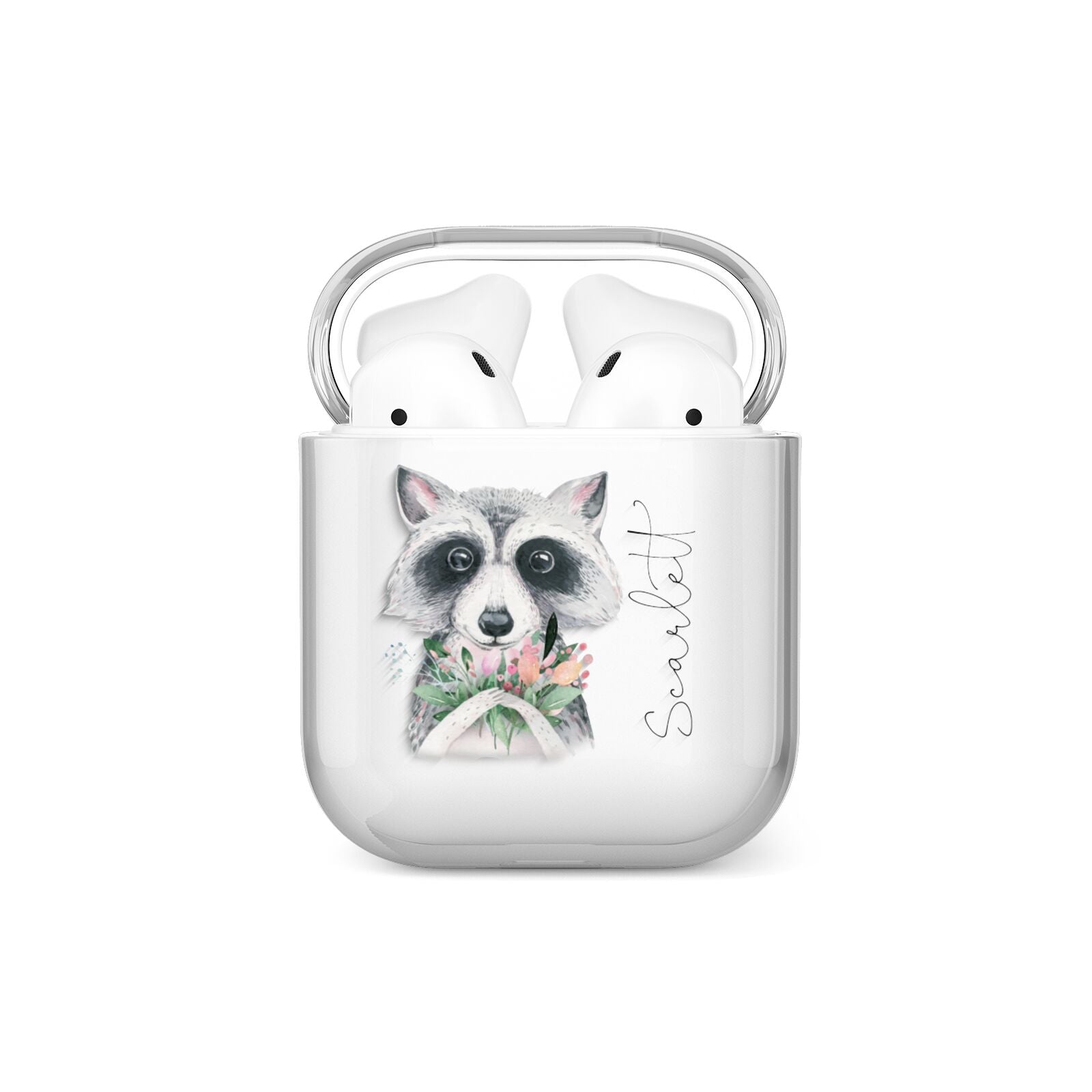 Personalised Raccoon AirPods Case