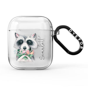 Personalised Raccoon AirPods Case