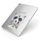 Personalised Raccoon Apple iPad Case on Silver iPad Side View