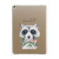 Personalised Raccoon Apple iPad Gold Case