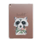 Personalised Raccoon Apple iPad Rose Gold Case