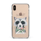 Personalised Raccoon Apple iPhone Xs Max Impact Case Black Edge on Gold Phone