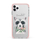 Personalised Raccoon iPhone 11 Pro Max Impact Pink Edge Case