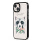 Personalised Raccoon iPhone 13 Black Impact Case Side Angle on Silver phone