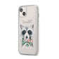 Personalised Raccoon iPhone 14 Plus Clear Tough Case Starlight Angled Image