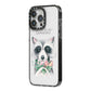 Personalised Raccoon iPhone 14 Pro Max Black Impact Case Side Angle on Silver phone