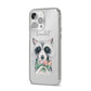 Personalised Raccoon iPhone 14 Pro Max Clear Tough Case Silver Angled Image