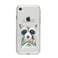 Personalised Raccoon iPhone 8 Bumper Case on Silver iPhone