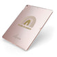 Personalised Rainbow Apple iPad Case on Rose Gold iPad Side View