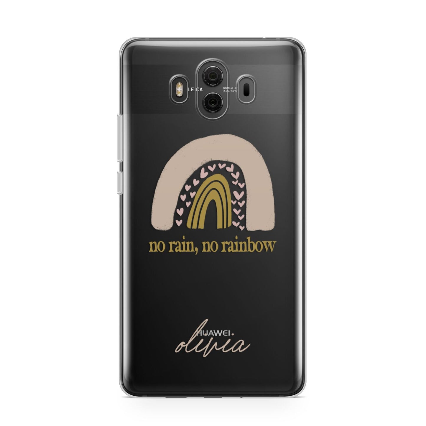 Personalised Rainbow Huawei Mate 10 Protective Phone Case