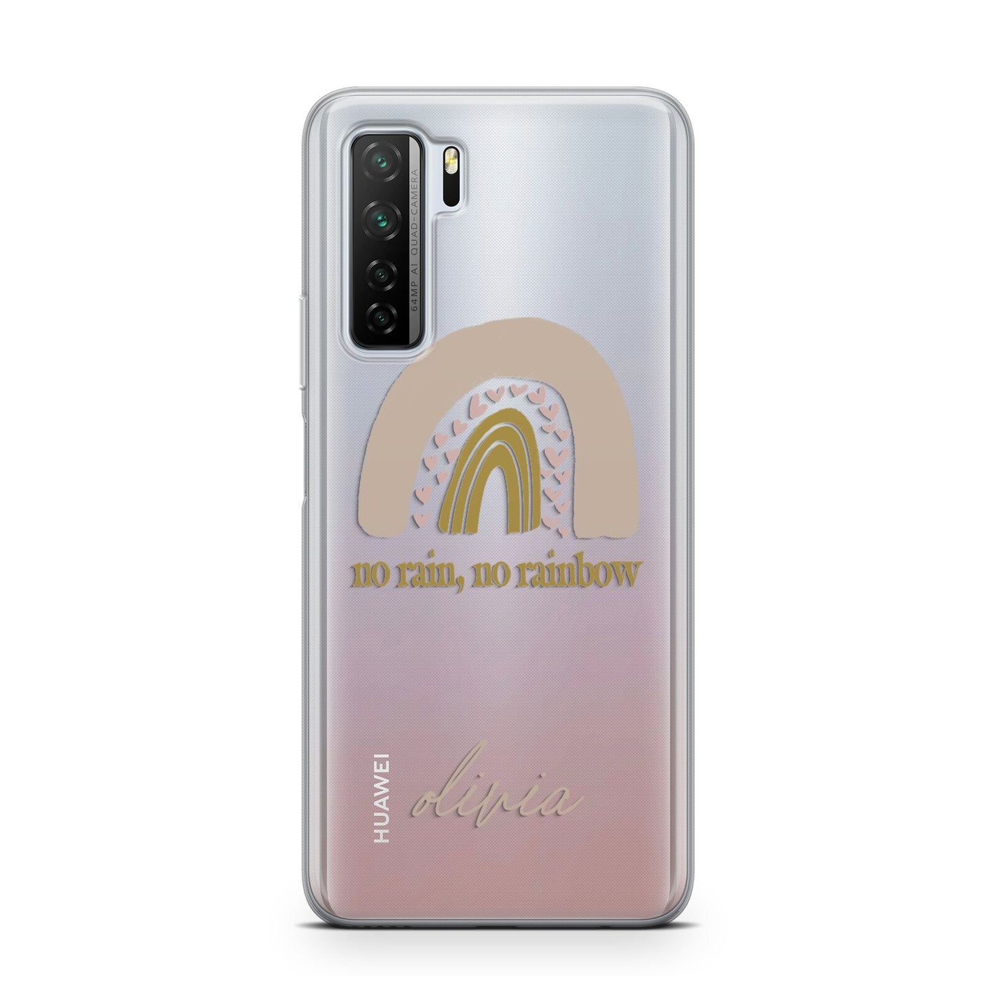 Personalised Rainbow Huawei P40 Lite 5G Phone Case