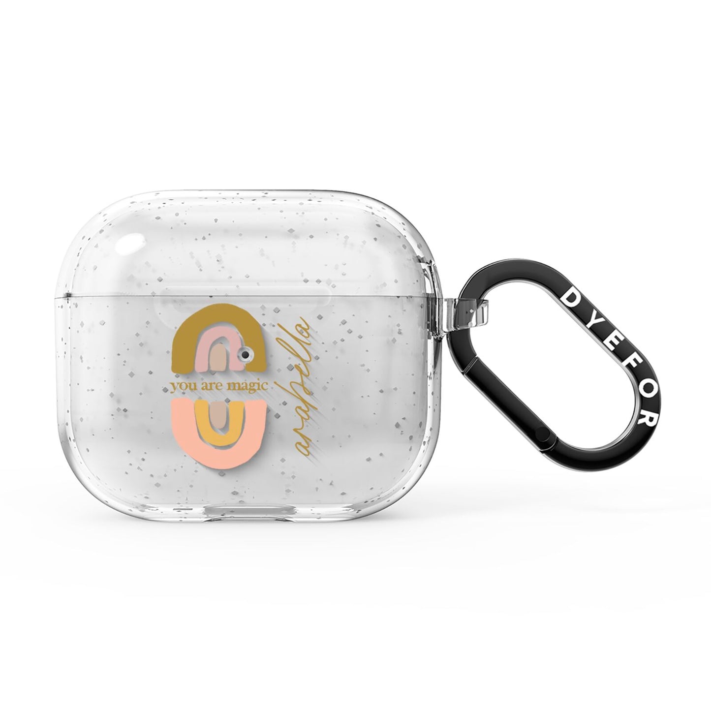 Personalised Rainbow Magic AirPods Glitter Case 3rd Gen