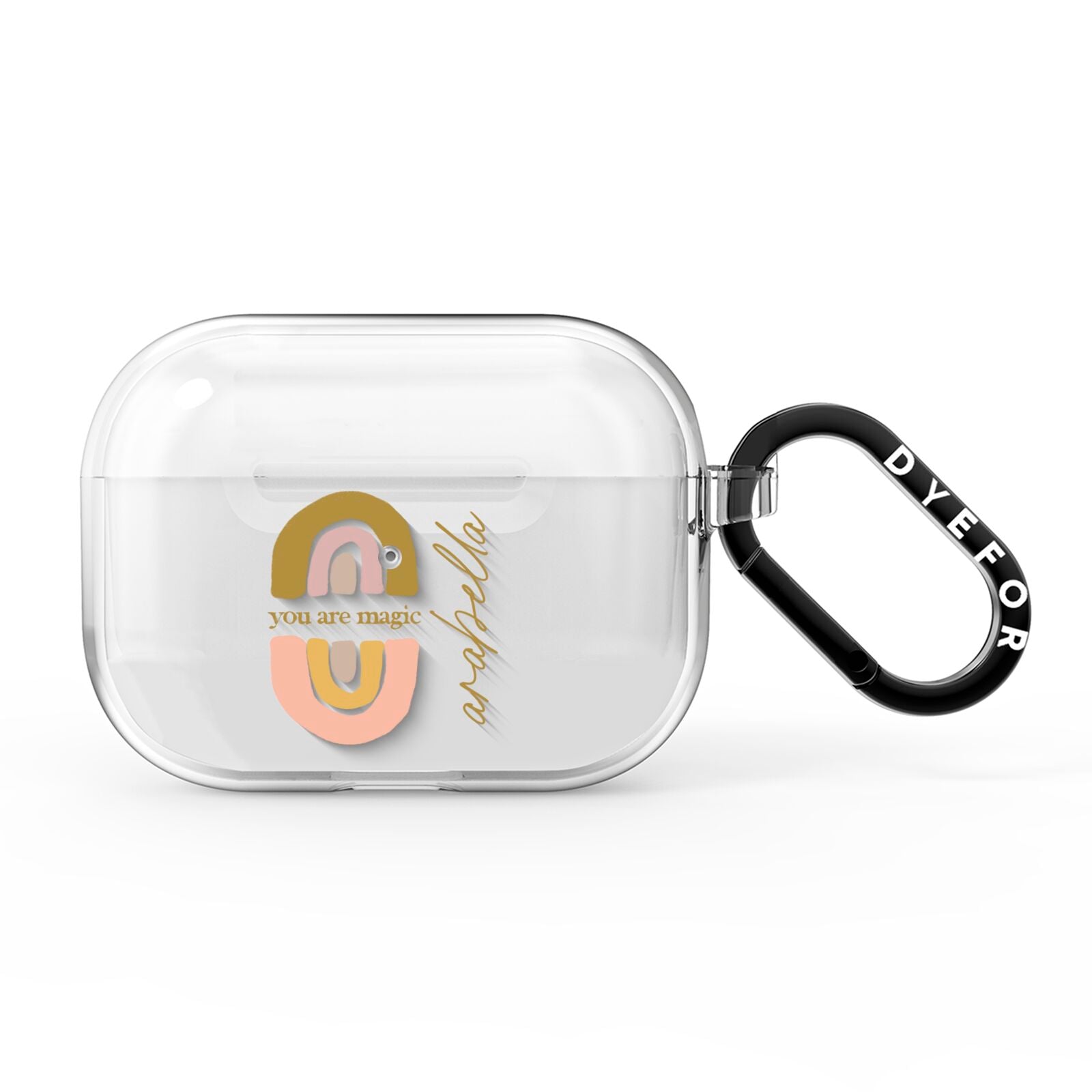 Personalised Rainbow Magic AirPods Pro Clear Case