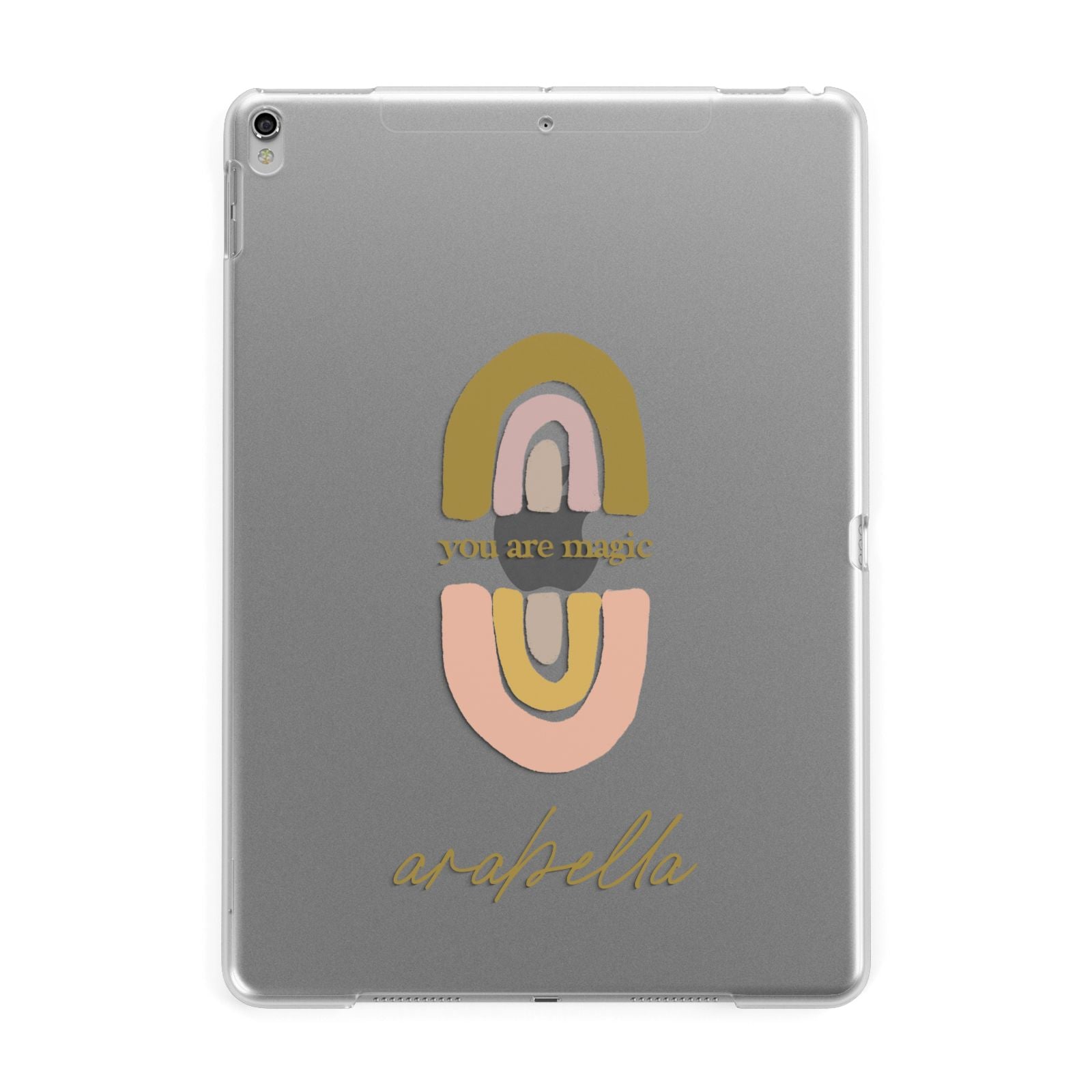 Personalised Rainbow Magic Apple iPad Silver Case