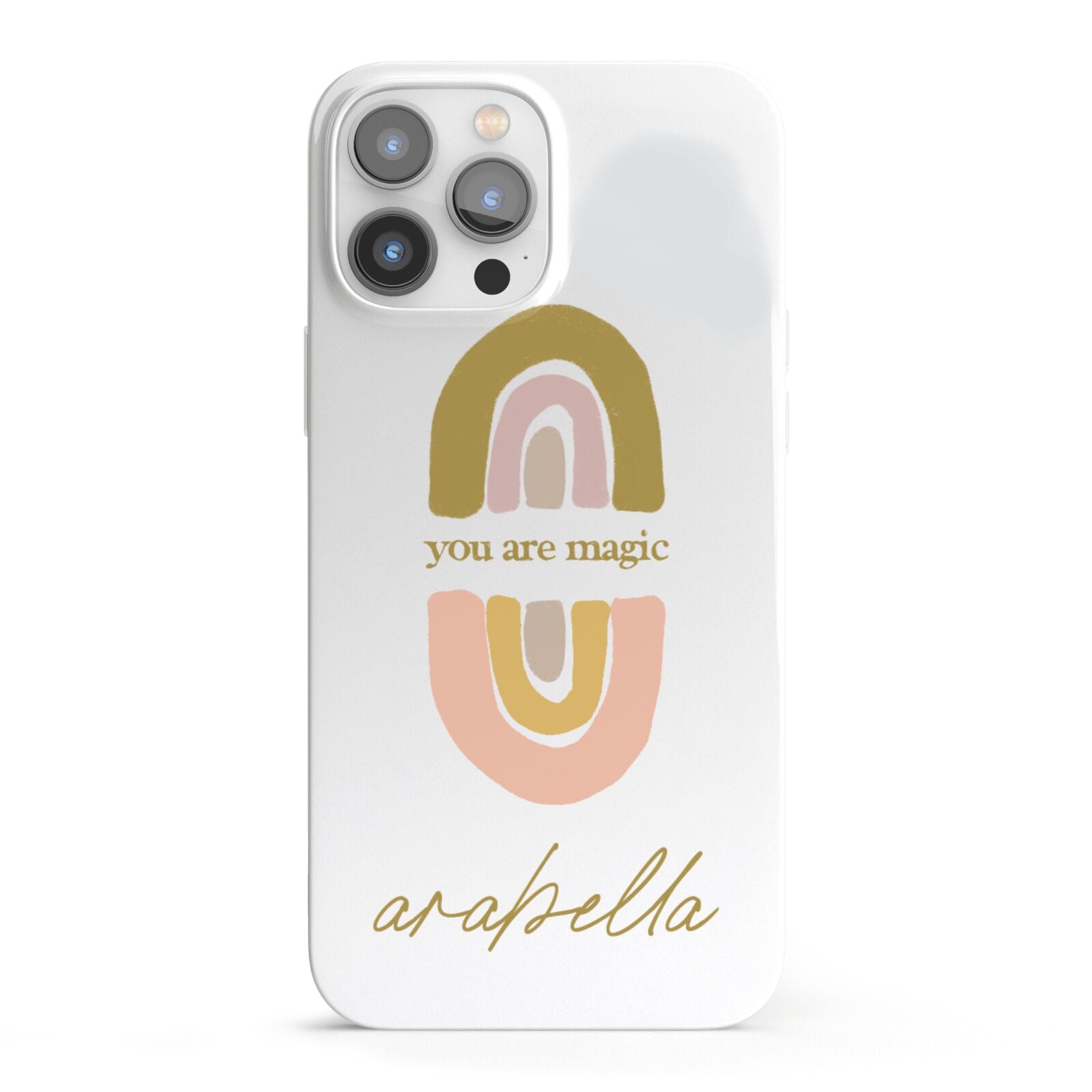 Personalised Rainbow Magic iPhone 13 Pro Max Full Wrap 3D Snap Case
