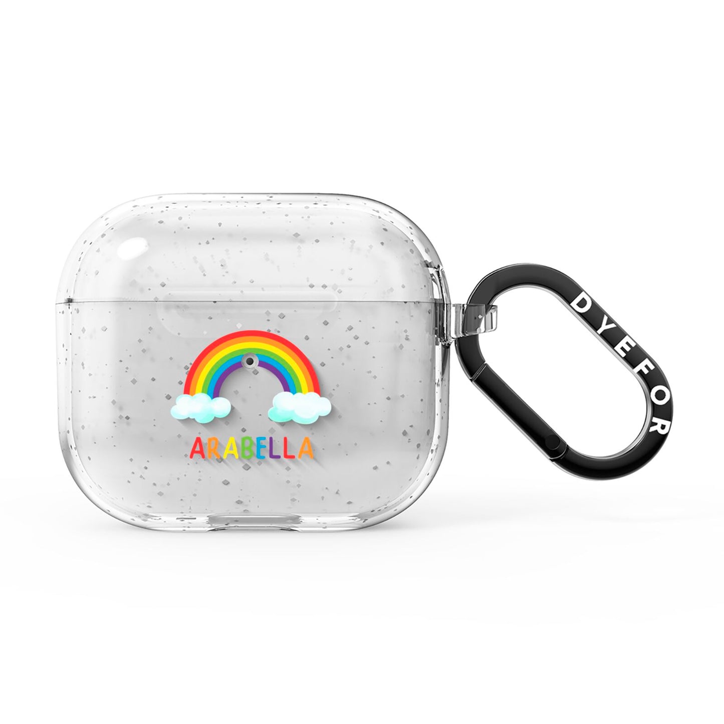 Personalised Rainbow Name AirPods Glitter Case 3rd Gen