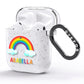 Personalised Rainbow Name AirPods Glitter Case Side Image