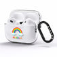 Personalised Rainbow Name AirPods Pro Clear Case Side Image