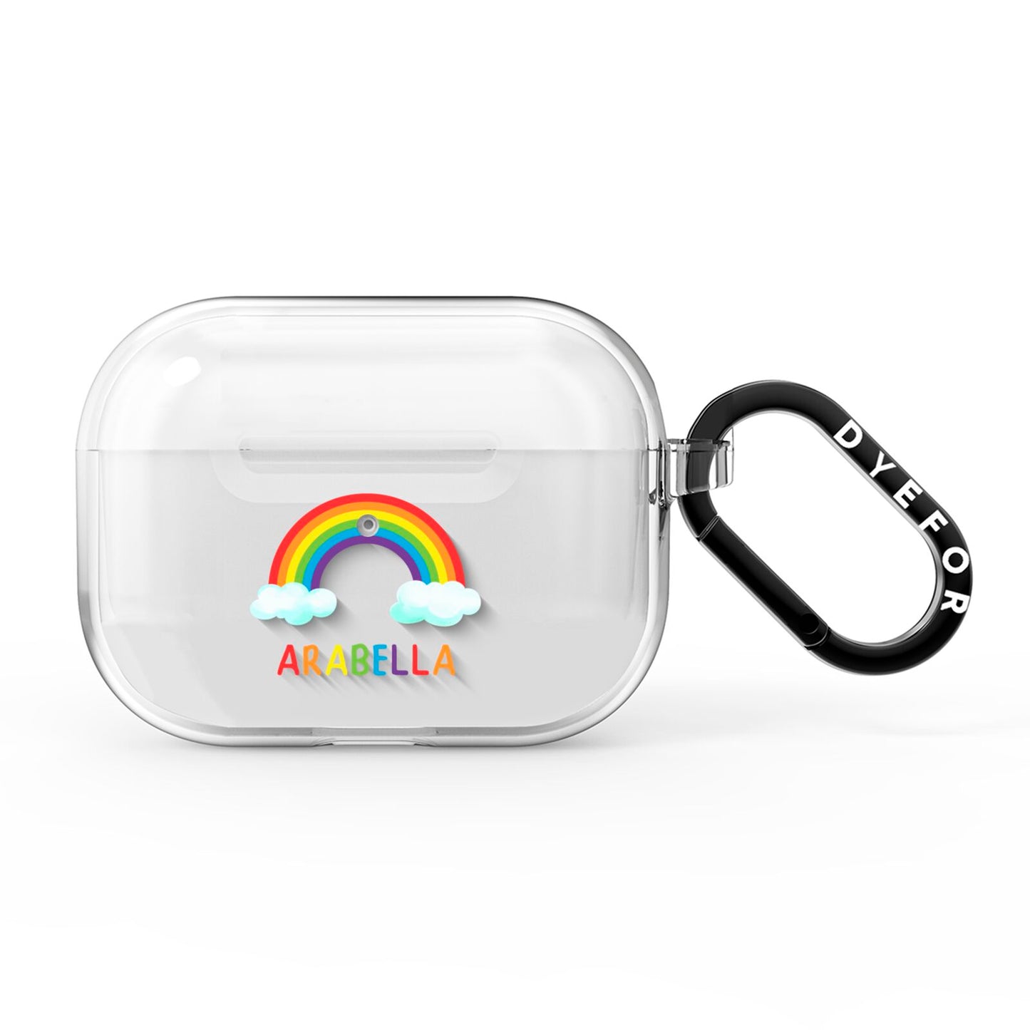 Personalised Rainbow Name AirPods Pro Clear Case
