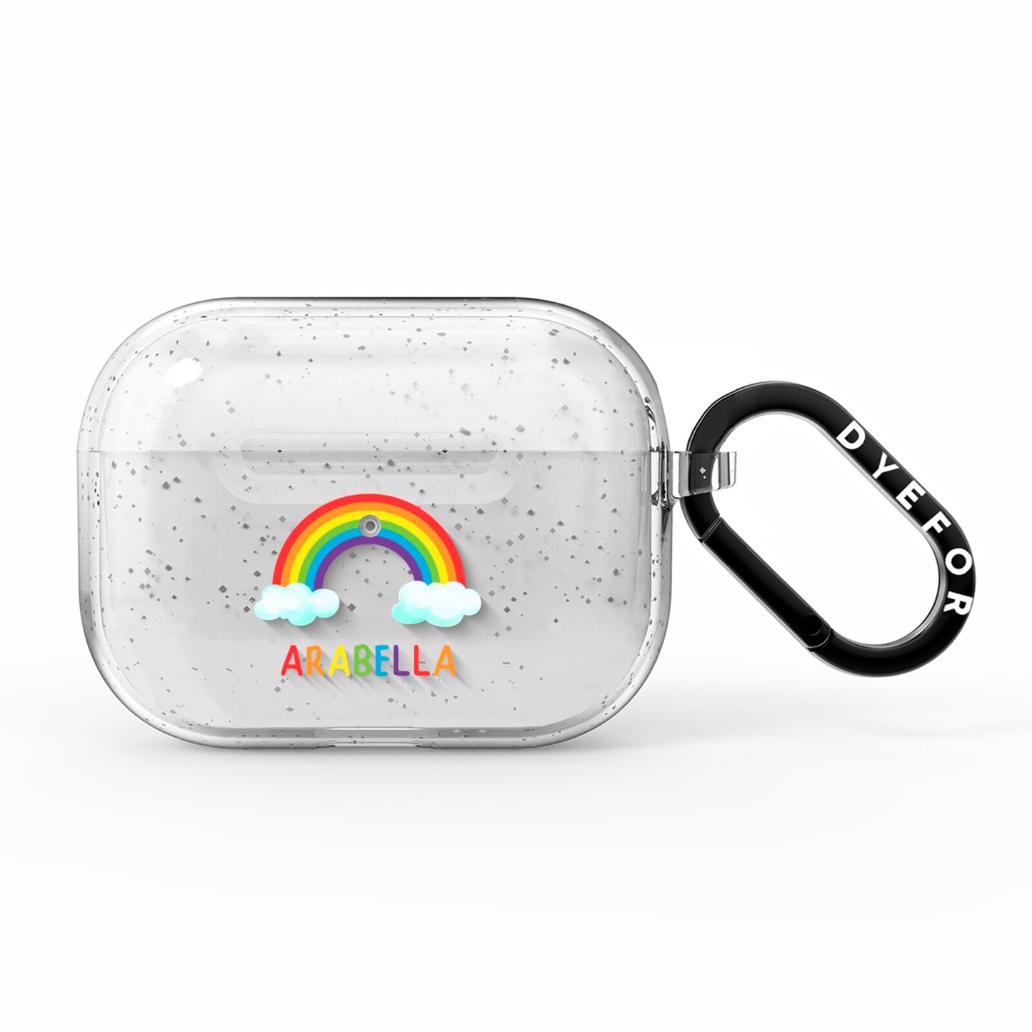 Personalised Rainbow Name AirPods Pro Glitter Case