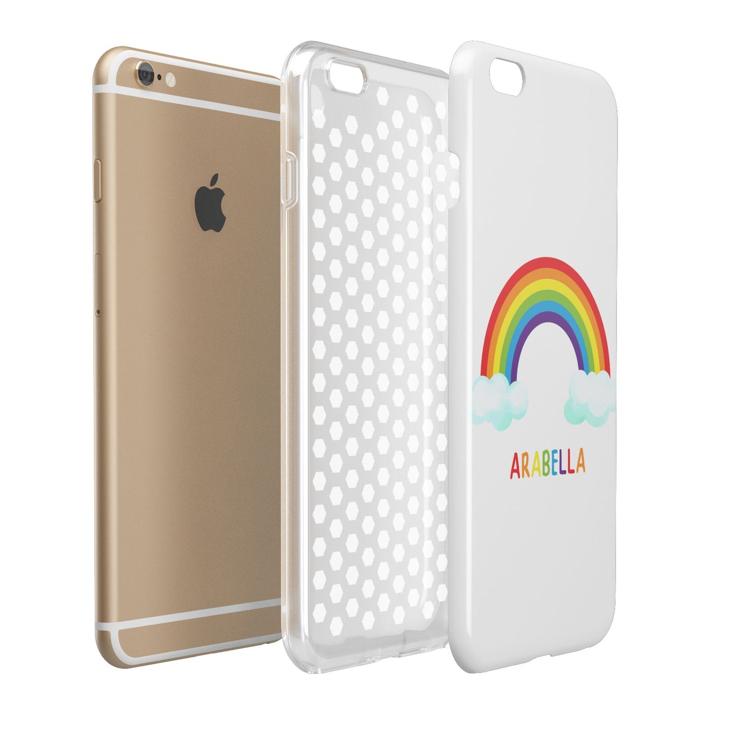 Personalised Rainbow Name Apple iPhone 6 Plus 3D Tough Case Expand Detail Image