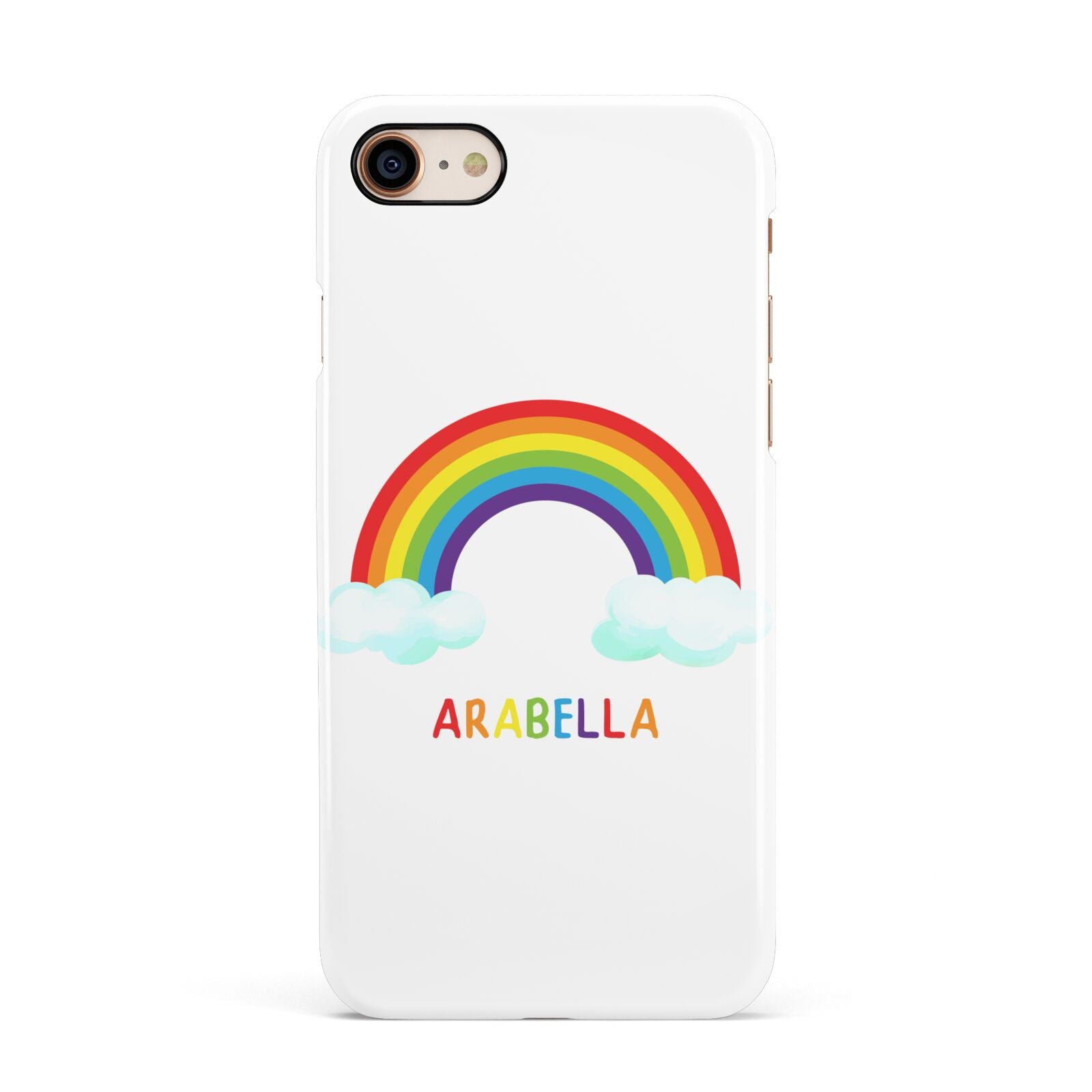 Personalised Rainbow Name Apple iPhone 7 8 3D Snap Case