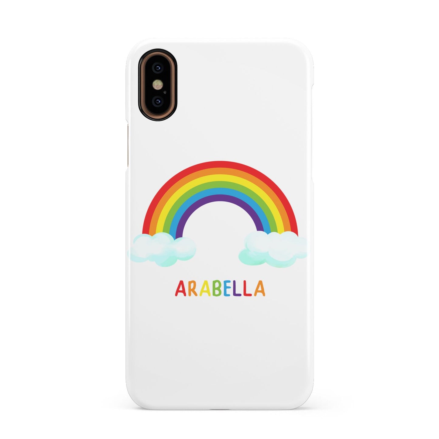 Personalised Rainbow Name Apple iPhone XS 3D Snap Case