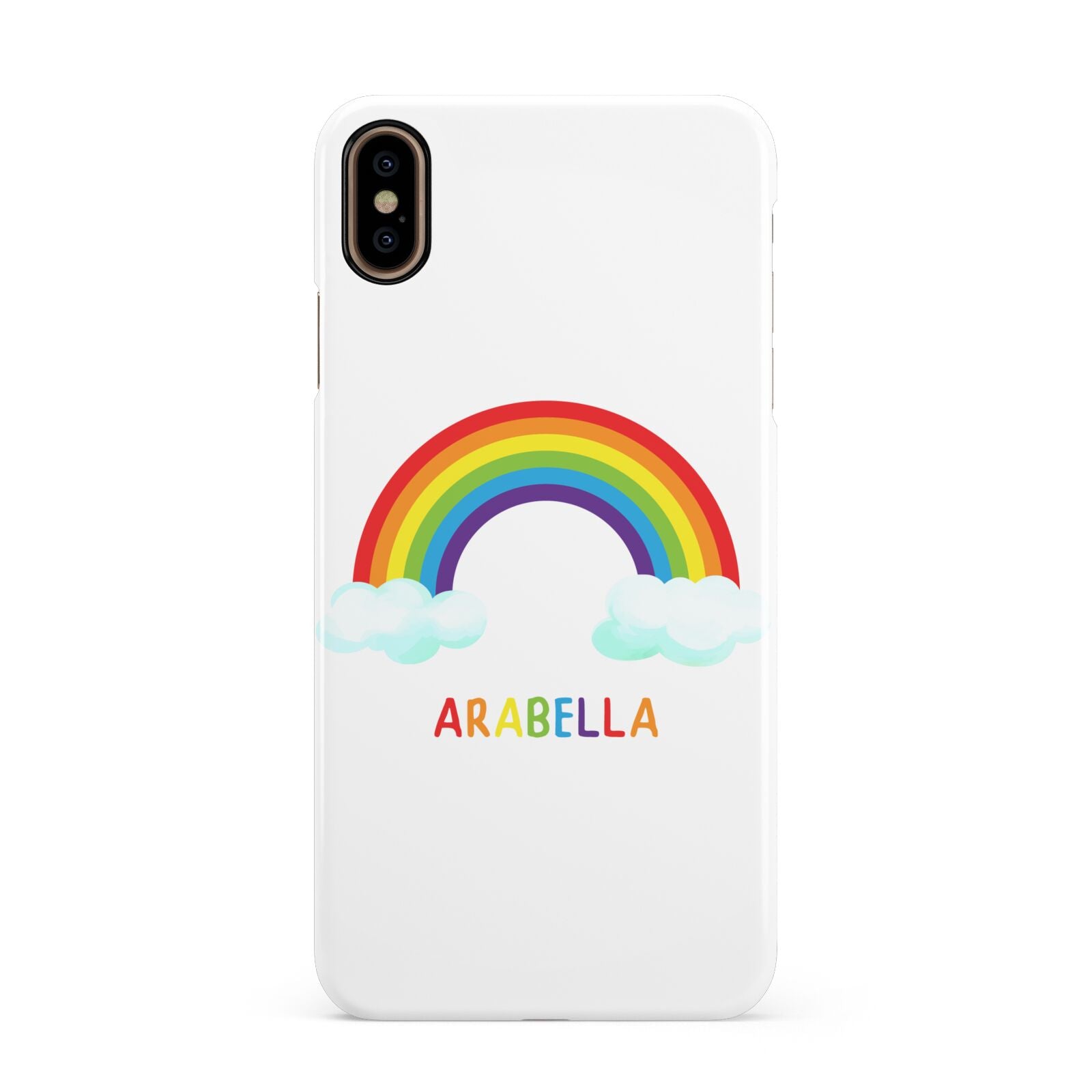 Personalised Rainbow Name Apple iPhone Xs Max 3D Snap Case