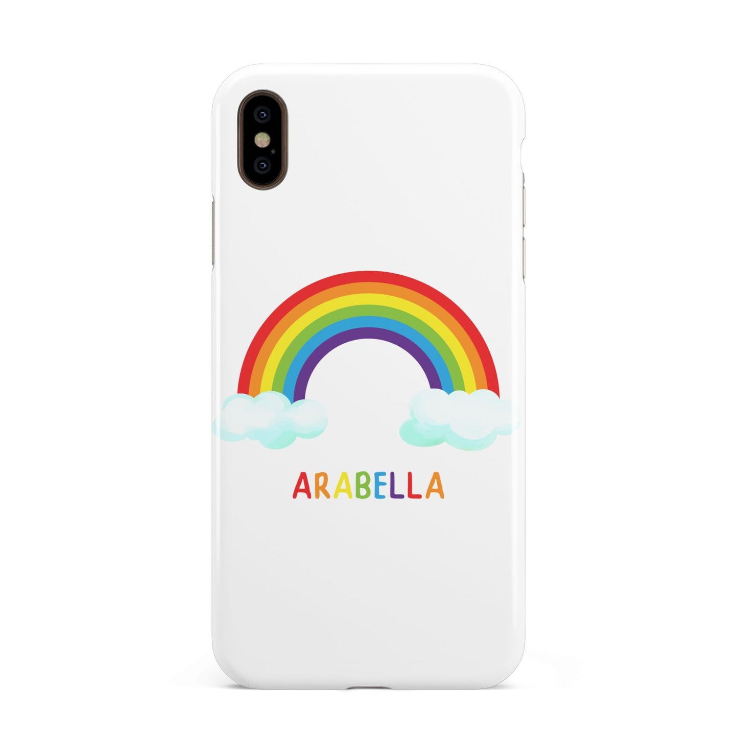 Personalised Rainbow Name Apple iPhone Xs Max 3D Tough Case