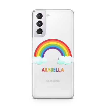 Personalised Rainbow Name Samsung S21 Case