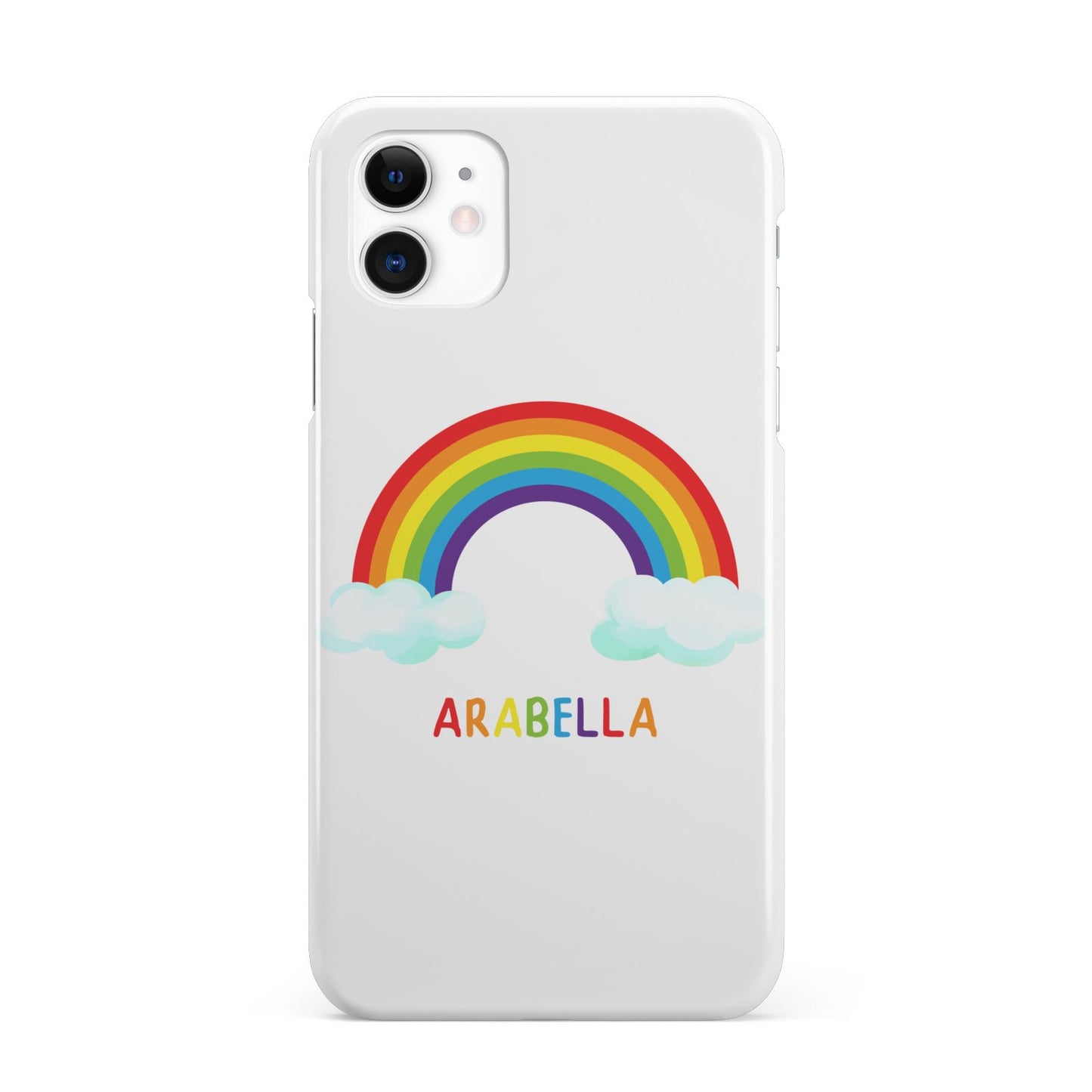 Personalised Rainbow Name iPhone 11 3D Snap Case
