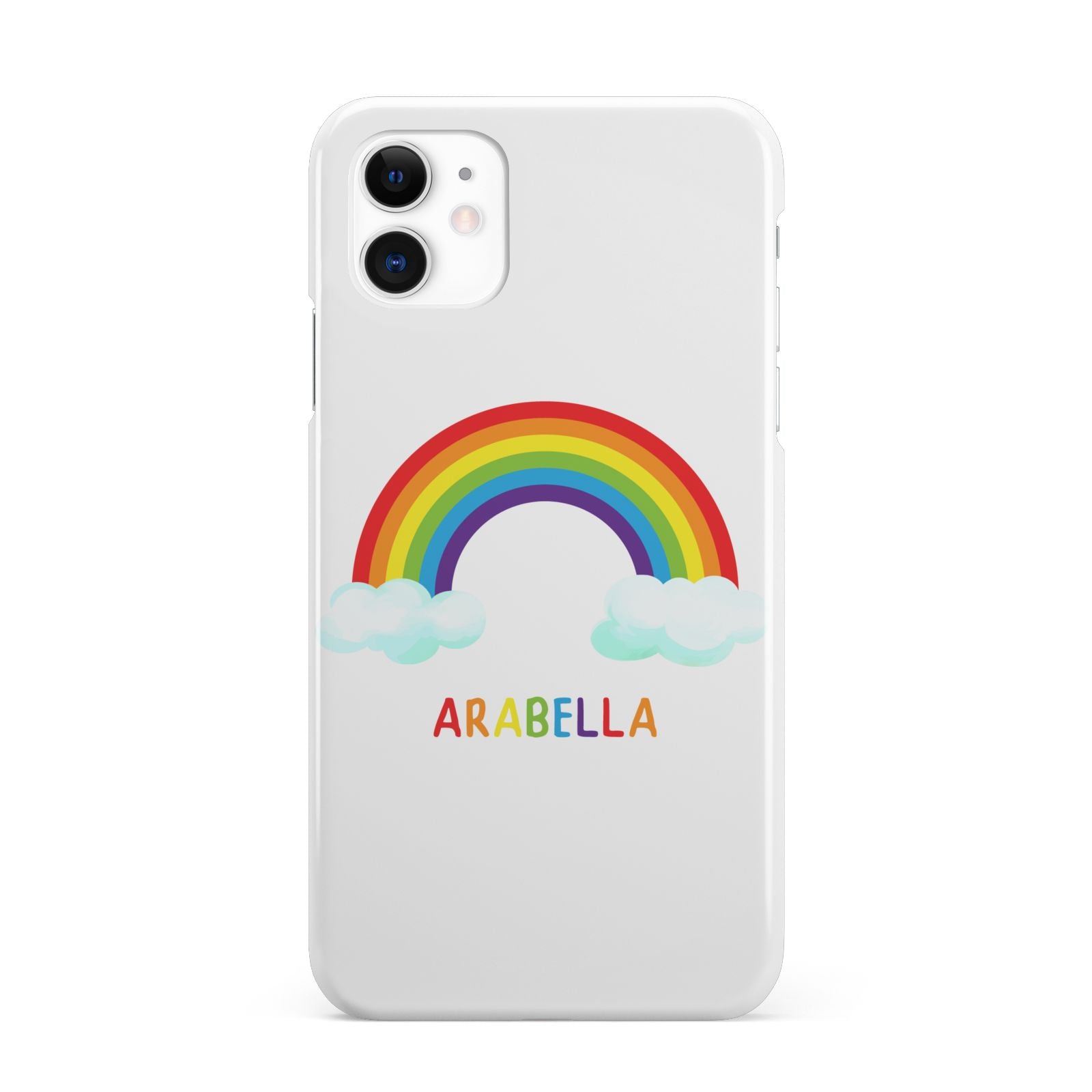 Personalised Rainbow Name iPhone 11 3D Snap Case
