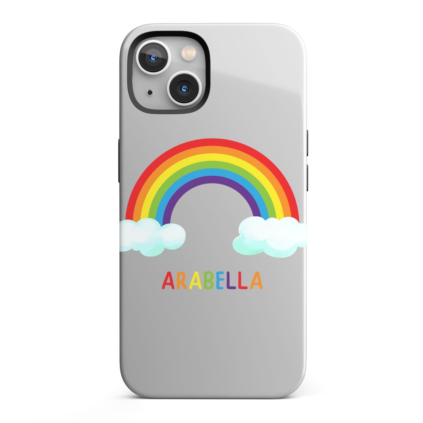 Personalised Rainbow Name iPhone 13 Full Wrap 3D Tough Case