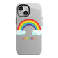 Personalised Rainbow Name iPhone 13 Mini Full Wrap 3D Tough Case