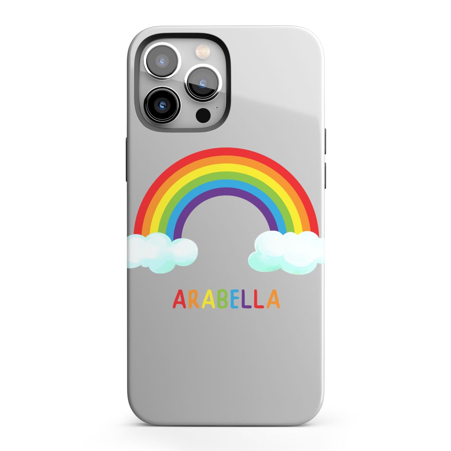 Personalised Rainbow Name iPhone 13 Pro Max Full Wrap 3D Tough Case