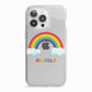 Personalised Rainbow Name iPhone 13 Pro TPU Impact Case with White Edges