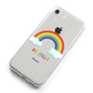 Personalised Rainbow Name iPhone 8 Bumper Case on Silver iPhone Alternative Image