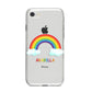 Personalised Rainbow Name iPhone 8 Bumper Case on Silver iPhone