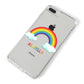 Personalised Rainbow Name iPhone 8 Plus Bumper Case on Silver iPhone Alternative Image