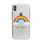 Personalised Rainbow Name iPhone X Bumper Case on Silver iPhone Alternative Image 1