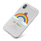 Personalised Rainbow Name iPhone X Bumper Case on Silver iPhone