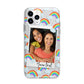 Personalised Rainbow Photo Upload Apple iPhone 11 Pro Max in Silver with Bumper Case