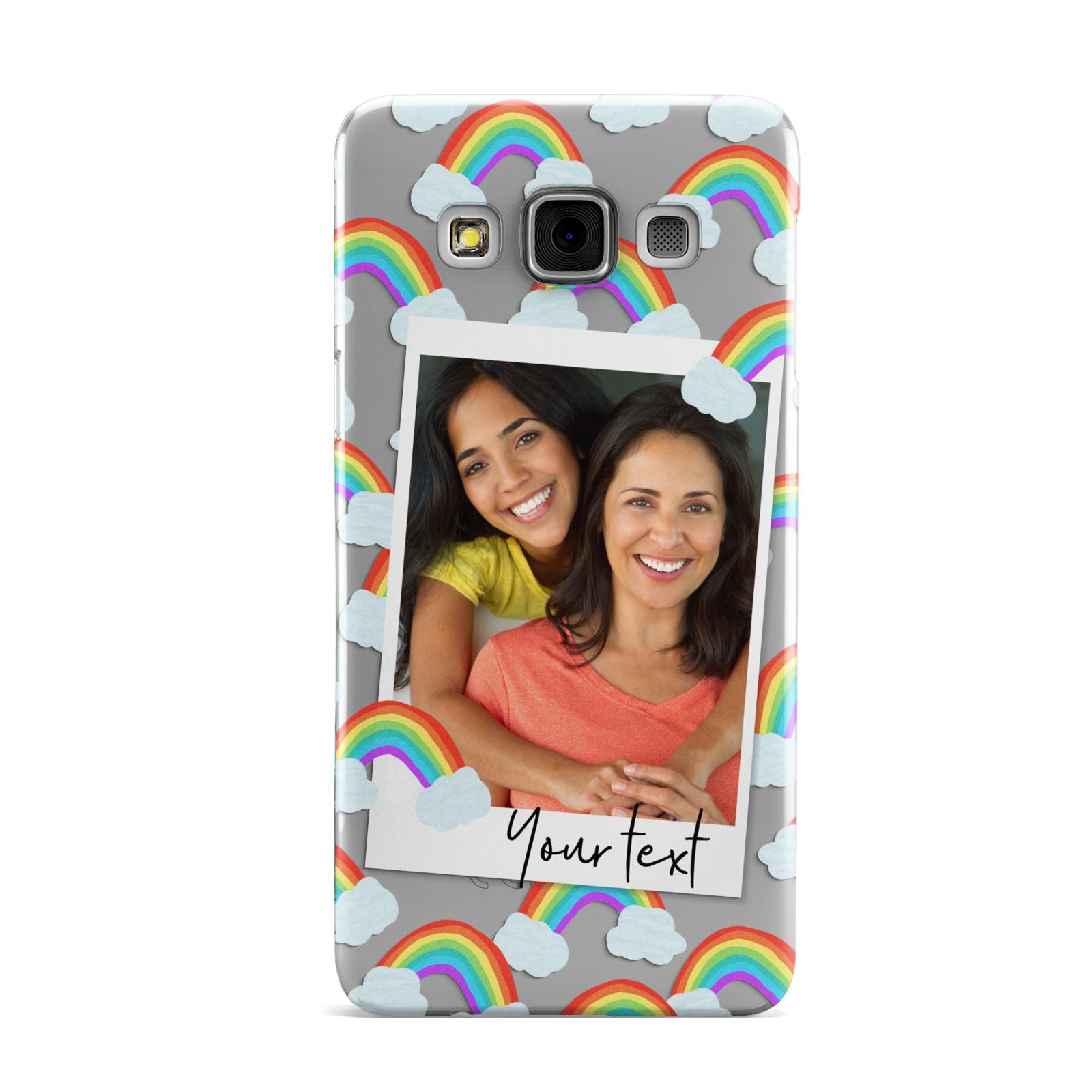 Personalised Rainbow Photo Upload Samsung Galaxy A3 Case