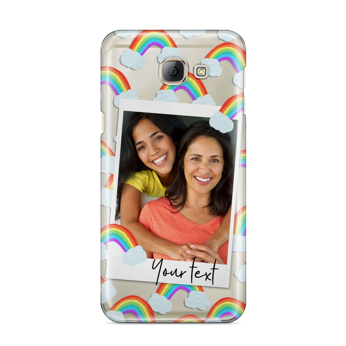 Personalised Rainbow Photo Upload Samsung Galaxy A8 2016 Case