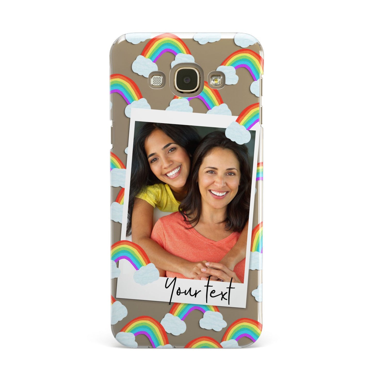 Personalised Rainbow Photo Upload Samsung Galaxy A8 Case